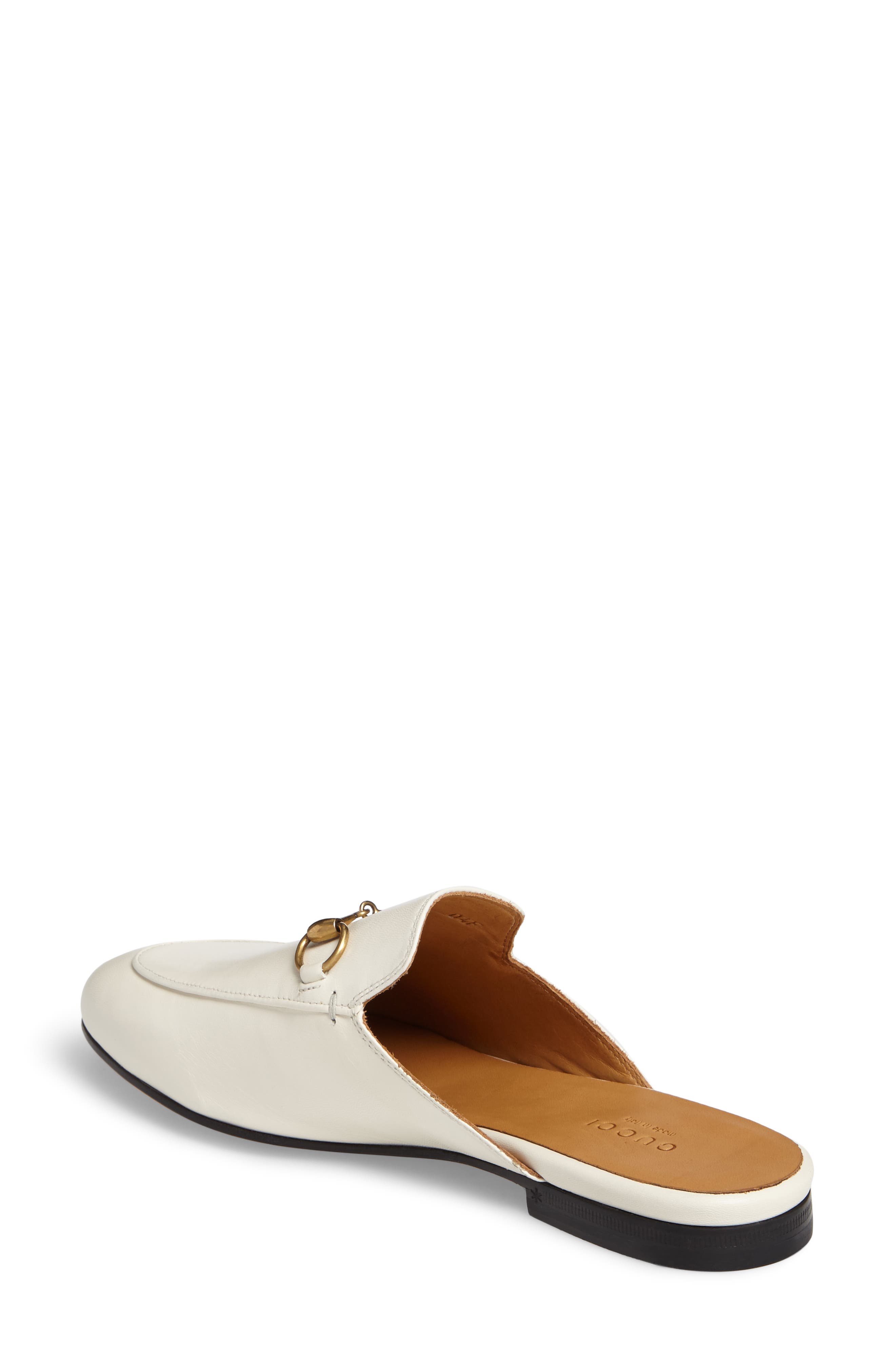 Princetown Loafer Mule, Alternate, color, WHITE LEATHER
