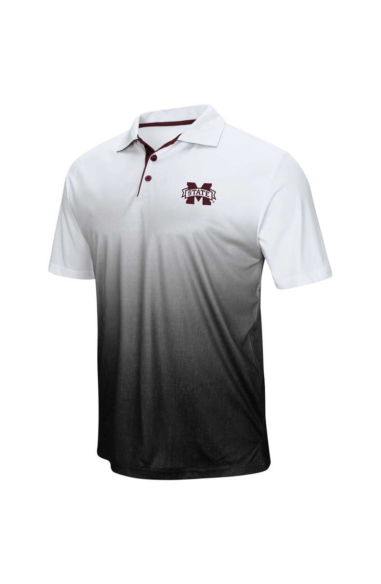 COLOSSEUM Men's Colosseum Gray Mississippi State Bulldogs Magic Team Logo Polo, Main, color, 