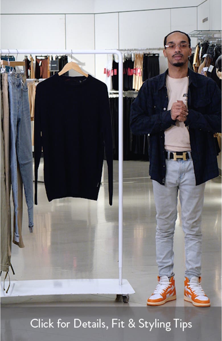 Holden Elbow Patch Wool Crewneck Sweater, sales video thumbnail