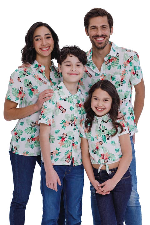 Mickey Mouse & Friends Tropical Button Down Shirt and Strappy Dress