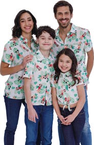 Disney Mickey Mouse & Friends Tropical Button Down Shirt and Strappy Dress