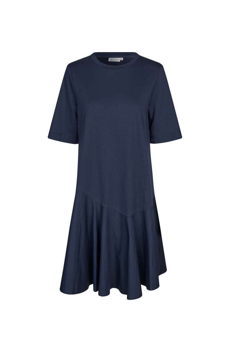 Masai Copenhagen MaNyloran Asymmetric Detail Dress, Alternate, color, Navy Blazer
