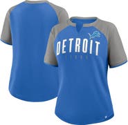 FANATICS Women's Fanatics Blue/Silver Detroit Lions Height Advantage T-Shirt