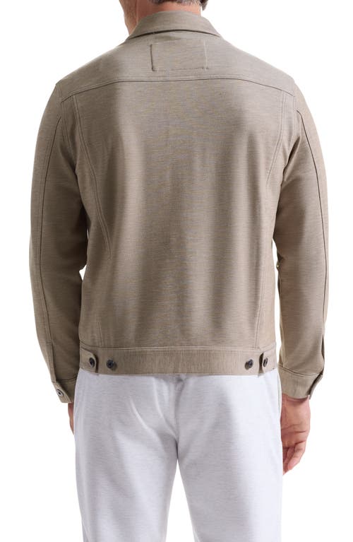 Bugatchi Knit Trucker Jacket In Brown