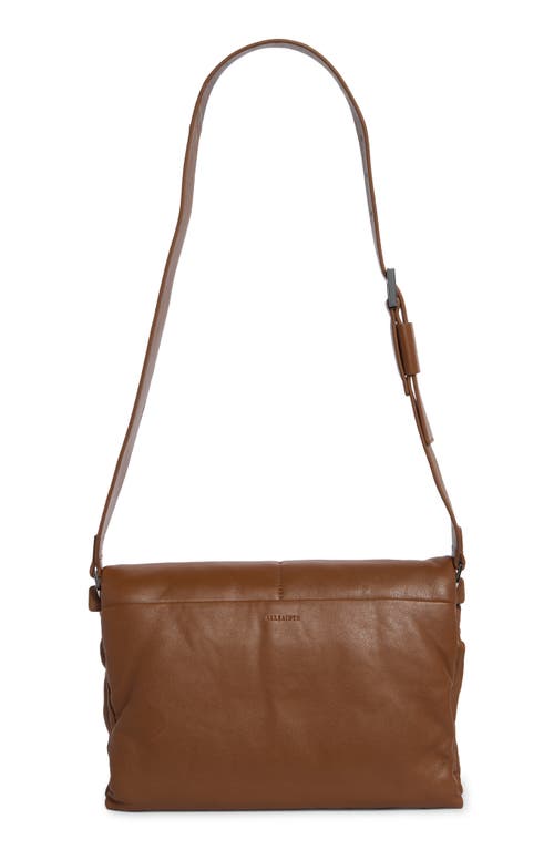 Allsaints Vittoria Quilted Leather Shoulder Bag In Brown