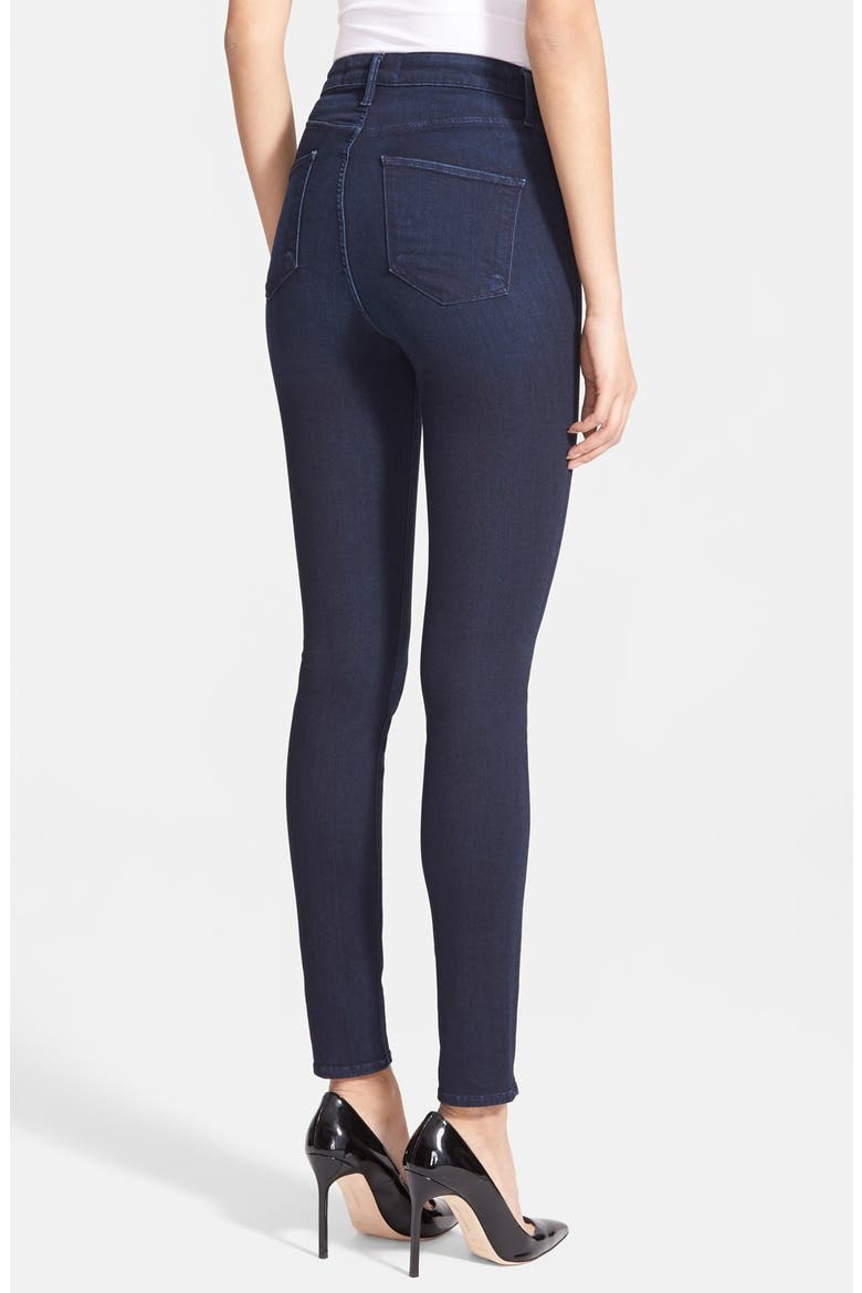 High Rise Skinny Jeans, Alternate, color, JAGUAR LEGS