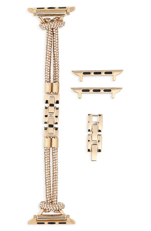 Posh Tech Serena Pavé Crystal Apple Watch® Watchband In Gold