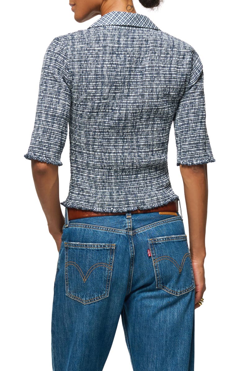 Nation LTD Peggy Smock Pima Cotton Button-Up Shirt, Alternate, color, 