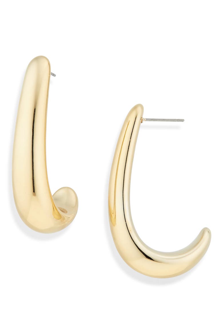 Hook Earrings, Main, color, GOLD