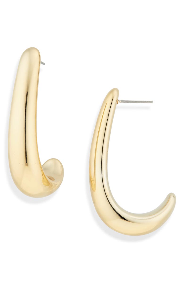 Cara Hook Earrings, Main, color, Gold