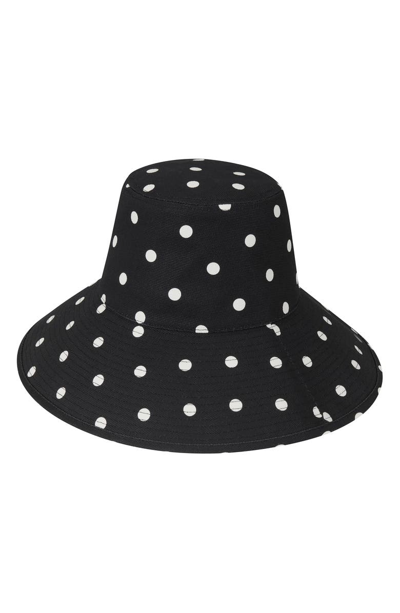 Lack of Color Holiday Cotton Canvas Bucket Hat, Alternate, color, Black