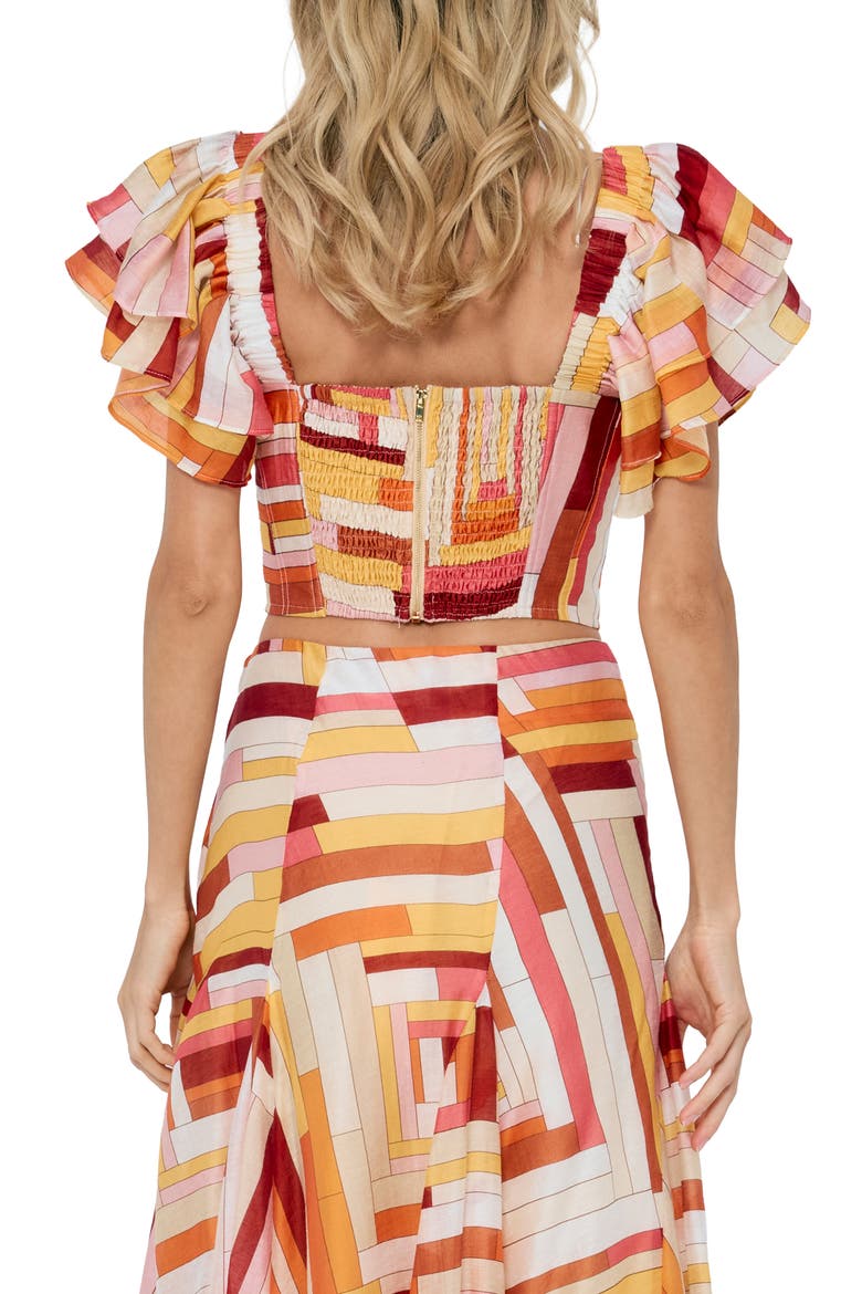 Amie Stripe Crop Top, Alternate, color, PINK MULTI