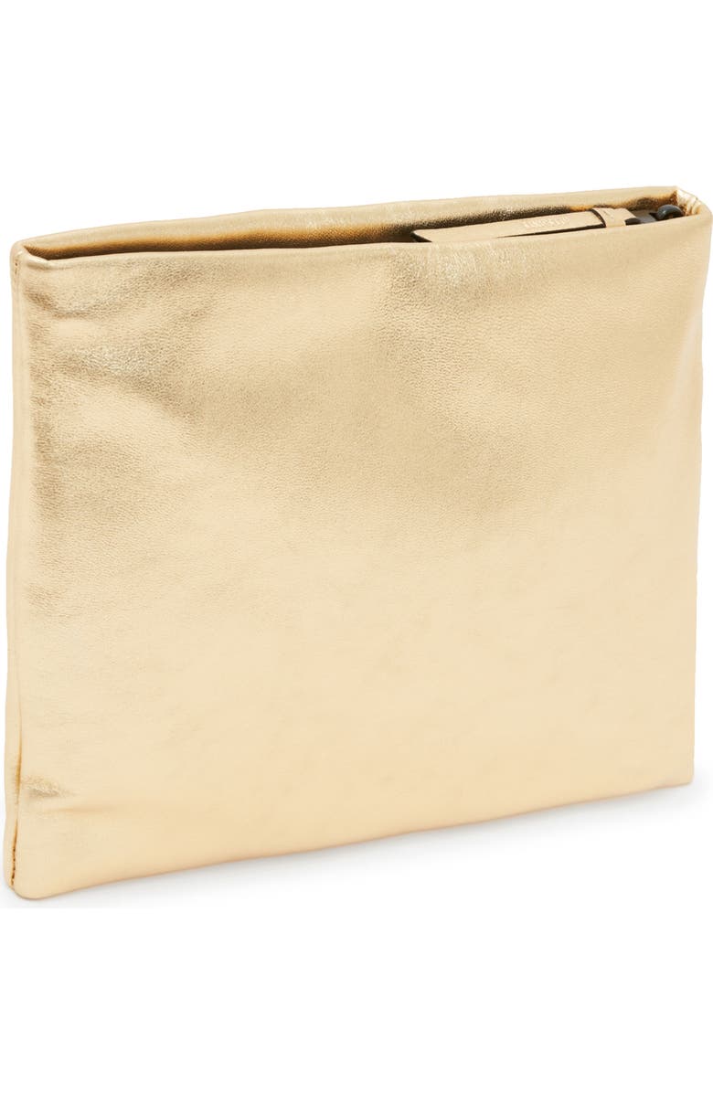 AllSaints Bettina Leather Clutch, Alternate, color,