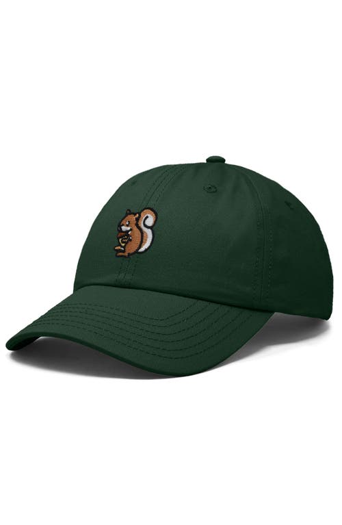 Shop Dalix Squirrel Embroidered Outdoor Cap In Dark Green