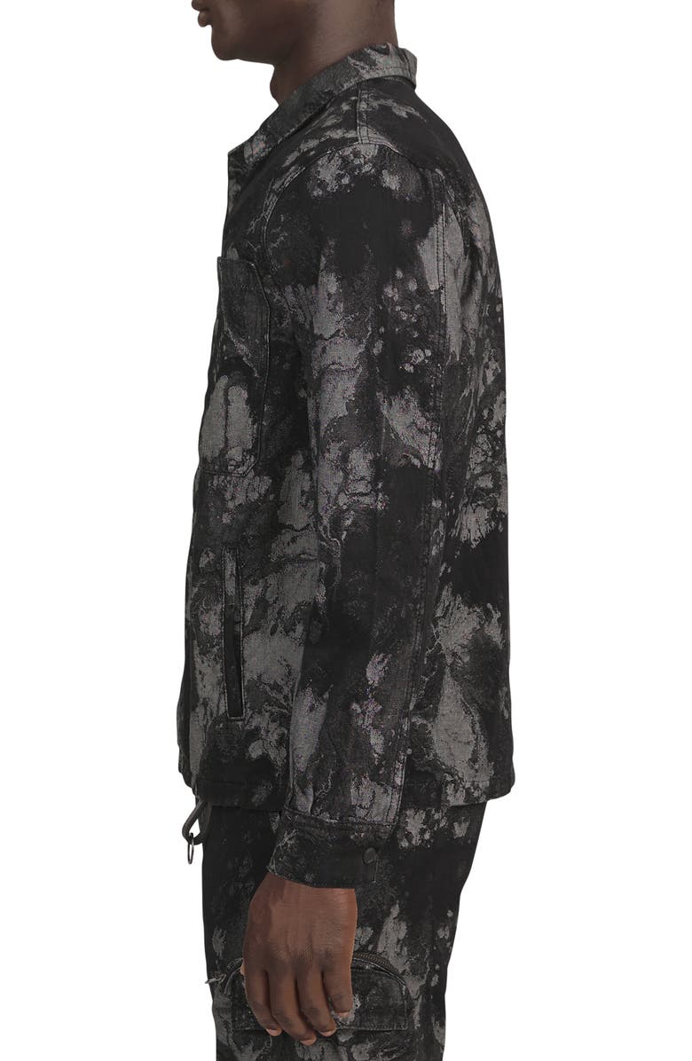 PRPS Squaw Valley Abstract Print Cotton Trucker Jacket, Alternate, color, 