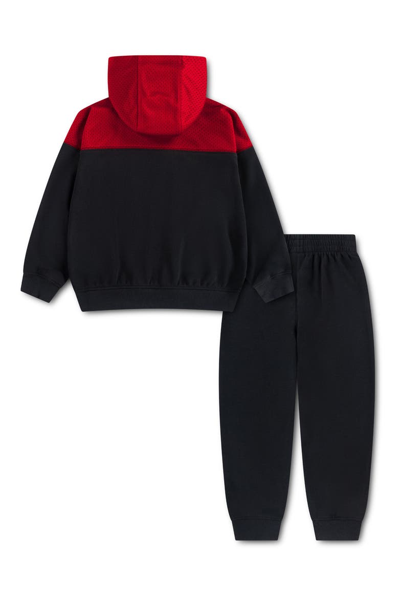 Kids' Colorblock Graphic Hoodie & Joggers Set, Alternate, color, BLACK