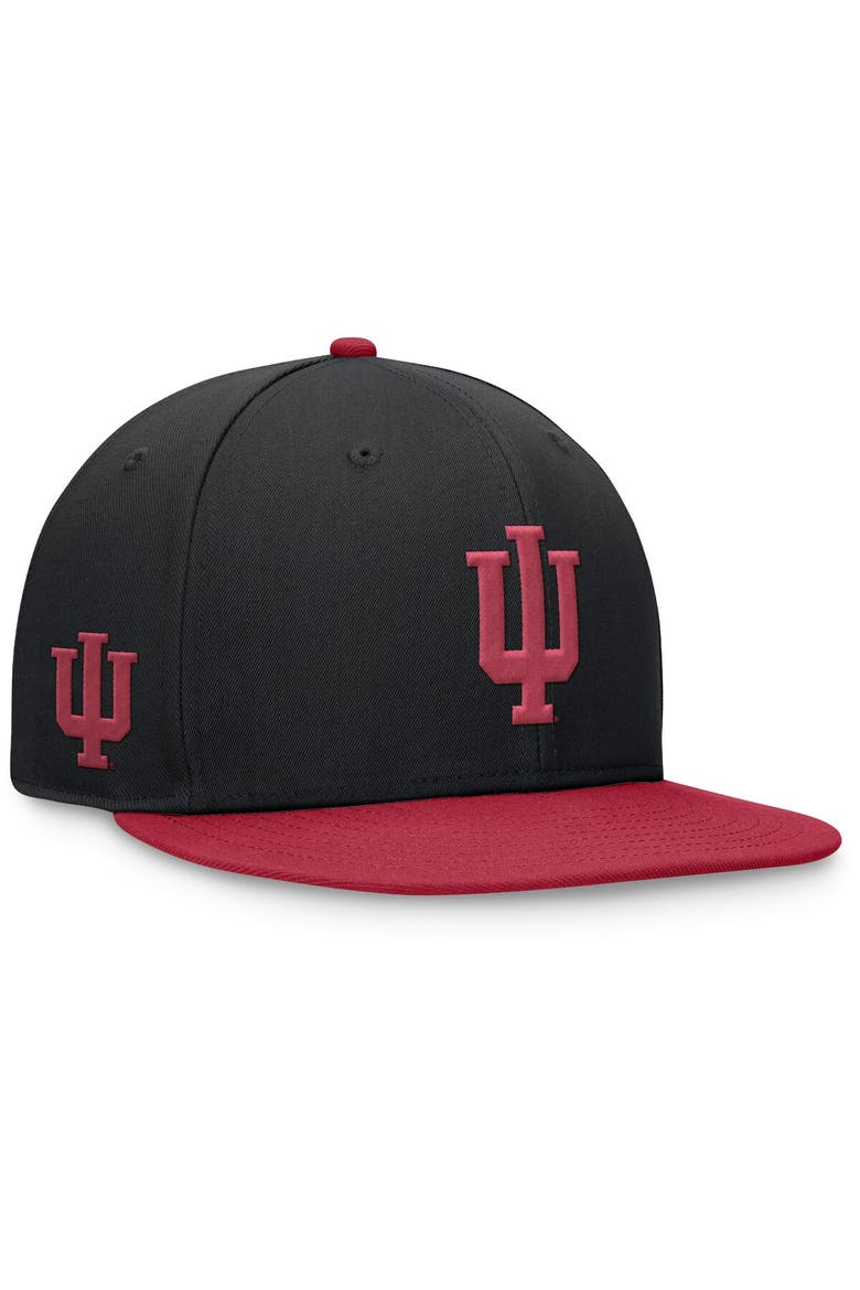Men's Top of the World Black/Crimson Indiana Hoosiers Rally Two-Tone Fitted Hat, Alternate, color, Black