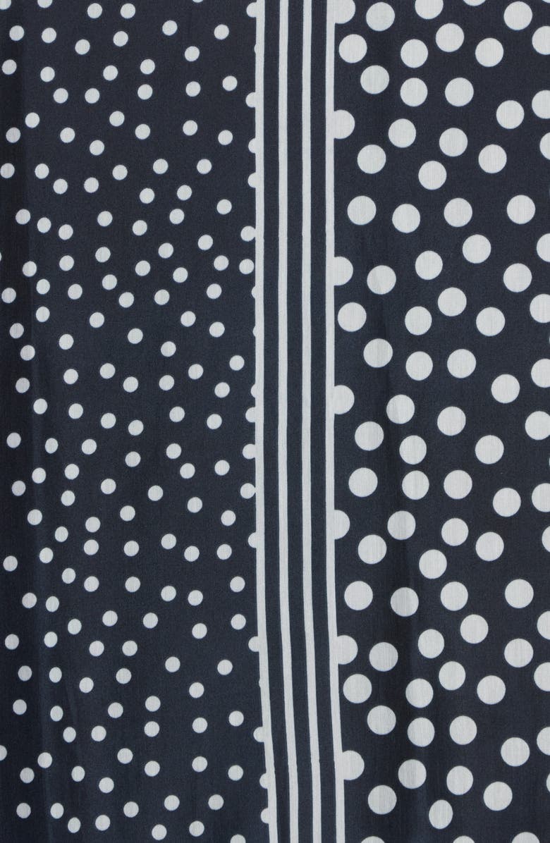 BCBGeneration Polka Dot Scarf, Alternate, color, Black