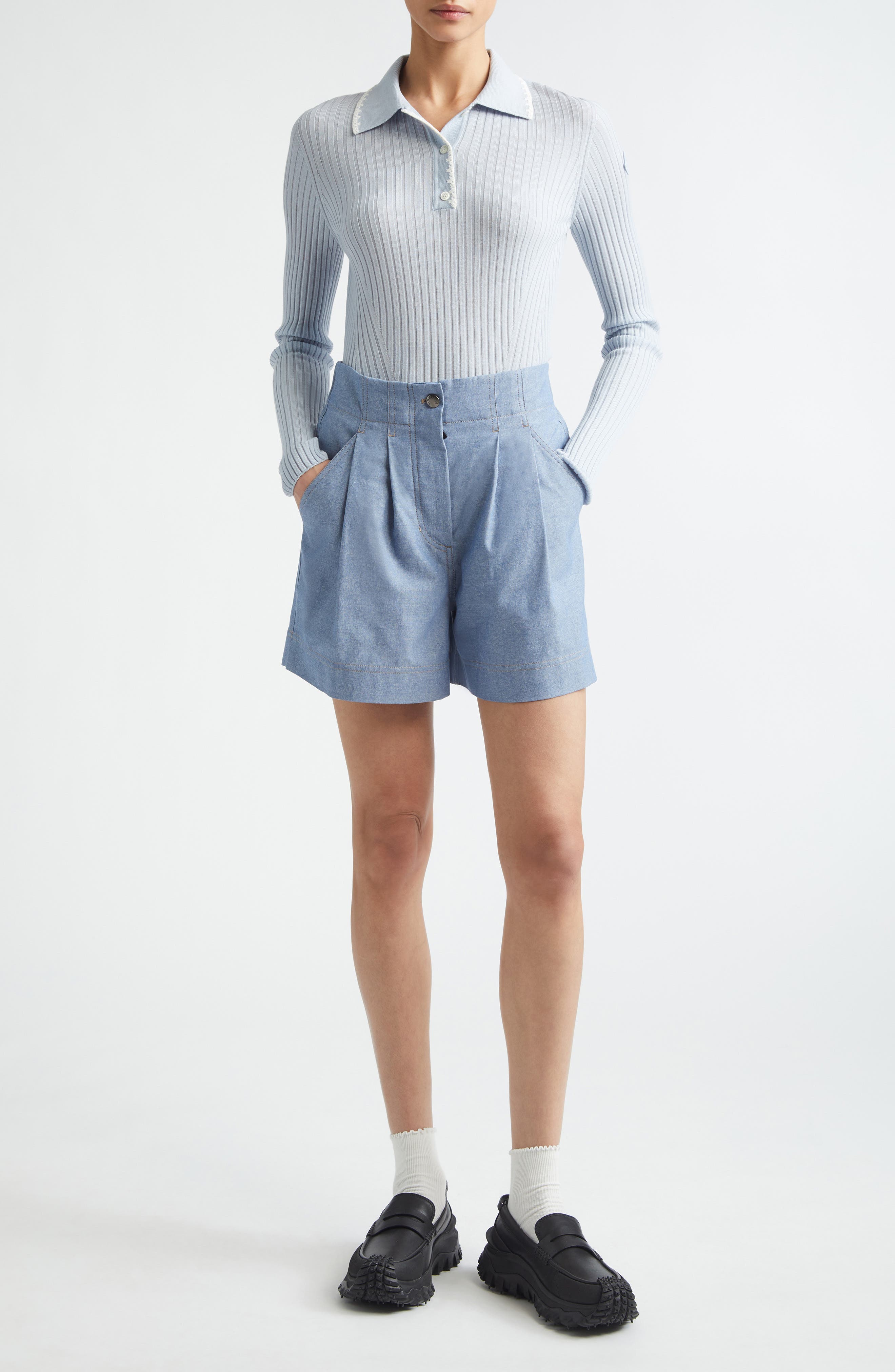 Long Sleeve Virgin Wool Polo - image 2