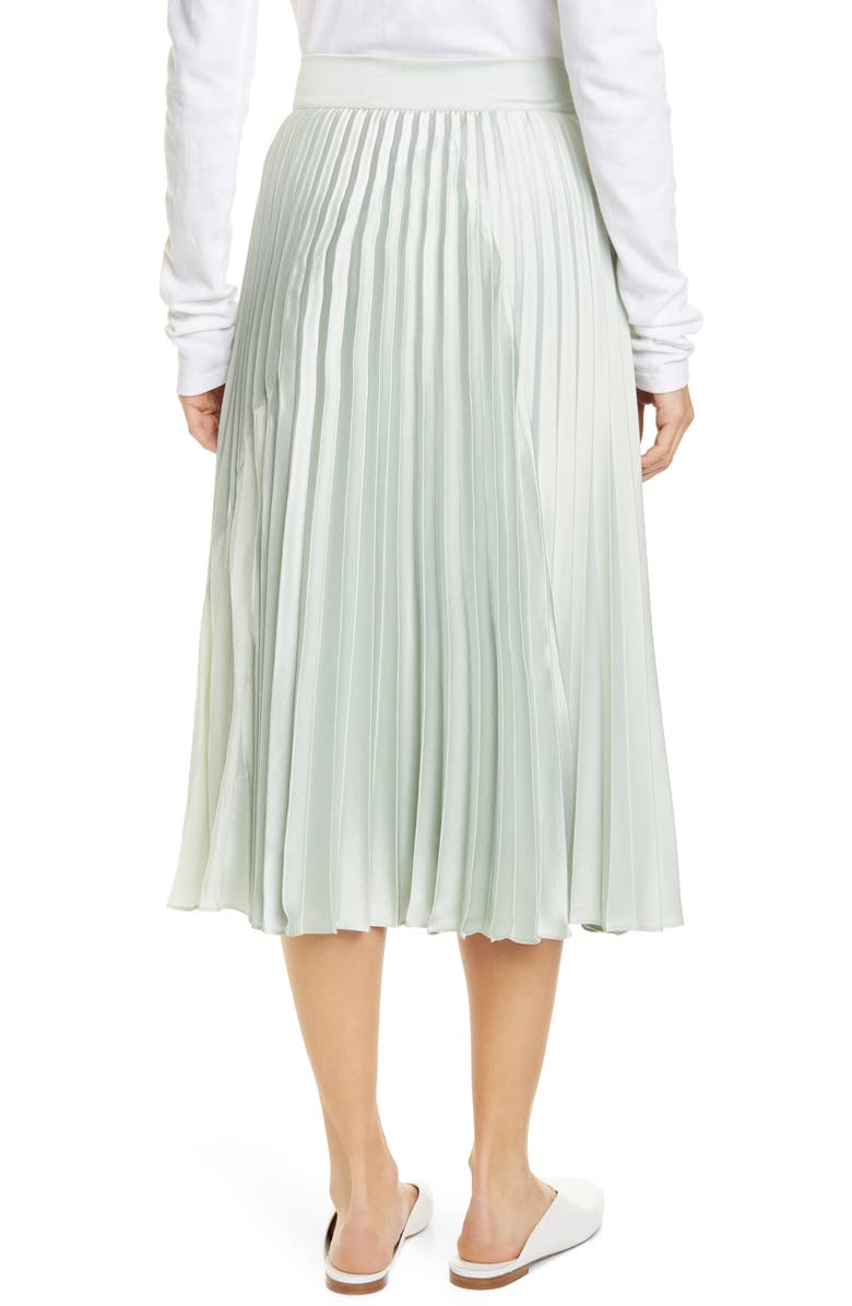 Vince Pleated Mixed Media Skirt, Alternate, color,