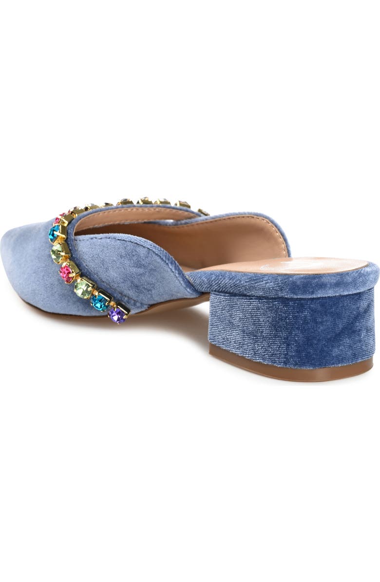 Journee Collection Jewel Embellished Pointed Toe Mule, Alternate, color, Blue