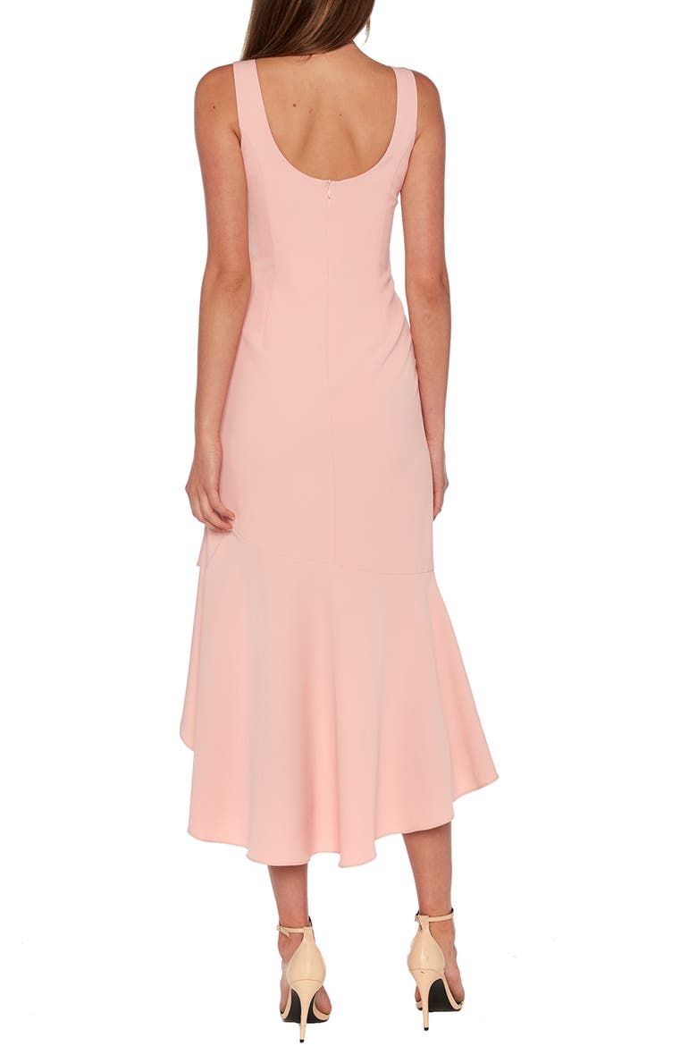 Esther Frill High/Low Dress, Alternate, color, PEACHY PINK