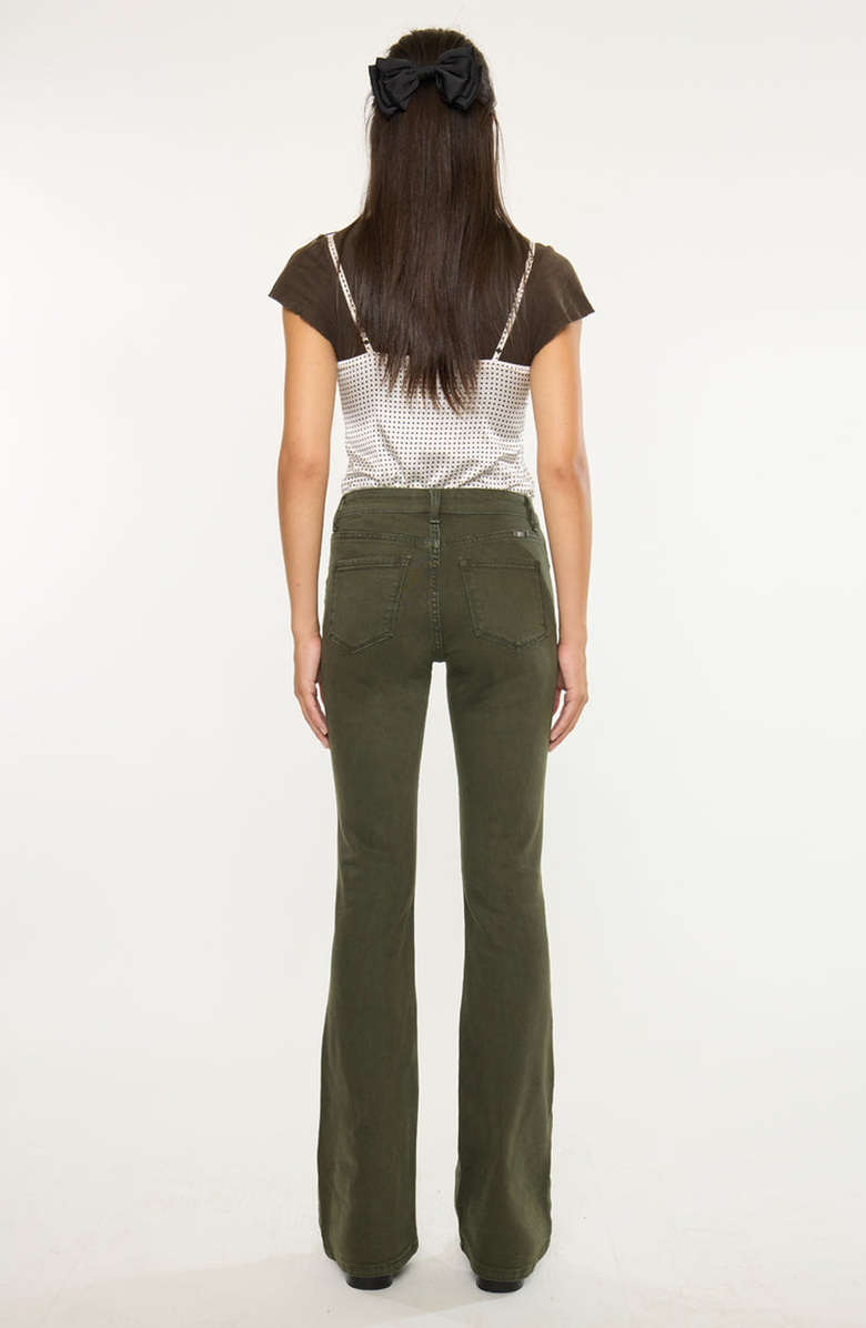 KanCan Olive High Rise Flare Jeans, Alternate, color, Olive