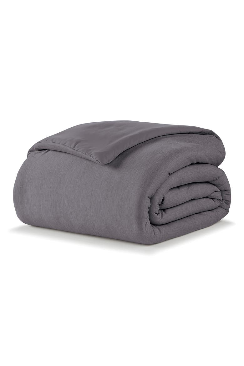 Cooling Jersey Fabric Down Alternative Comforter, Main, color, CHARCOAL