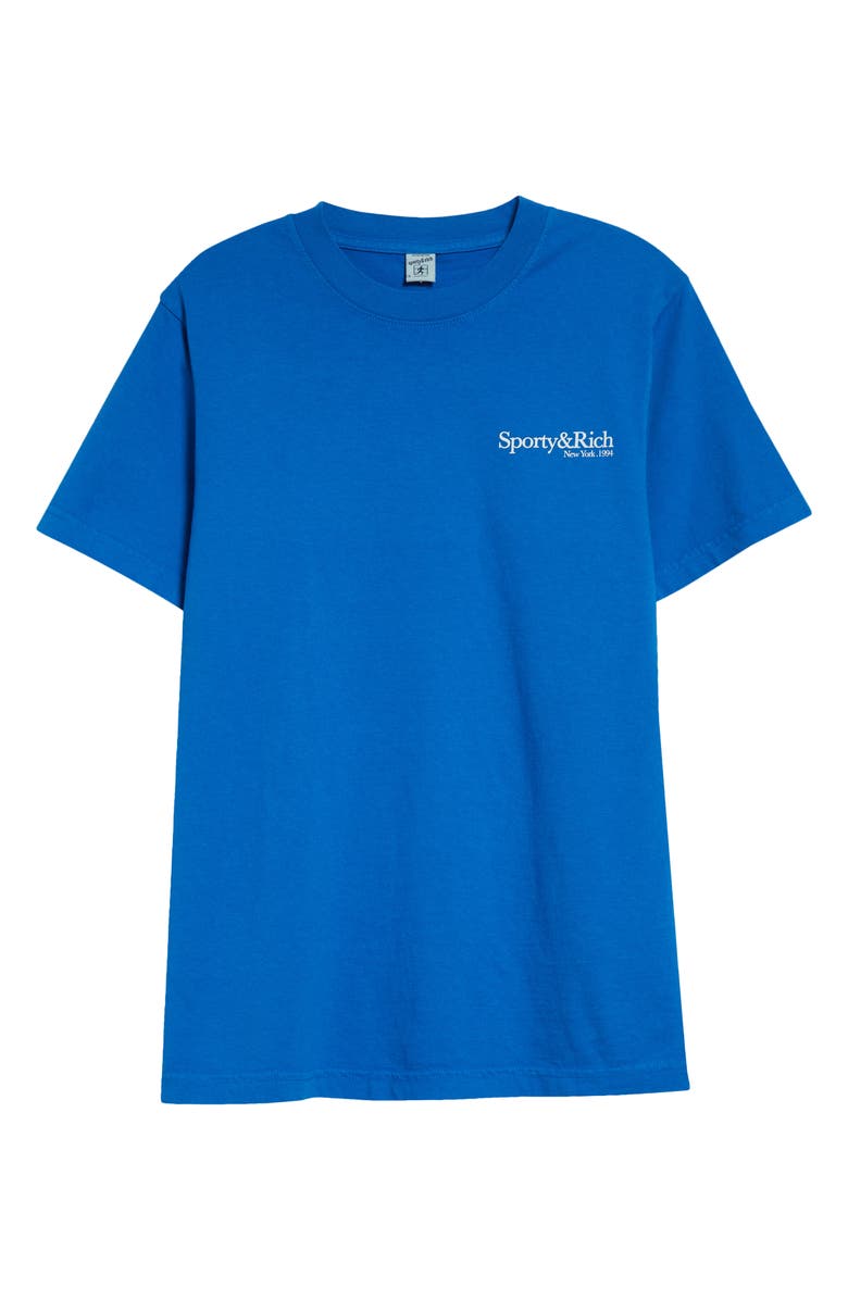 Sporty & Rich Health is Wealth Cotton Graphic T-Shirt, Alternate, color, Paris Blue