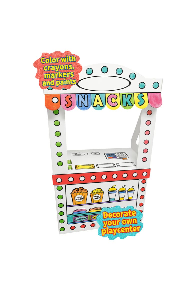 Movie Theater Snack Stand, Decorate A Cardboard Cinema, Alternate, color, Multicolored
