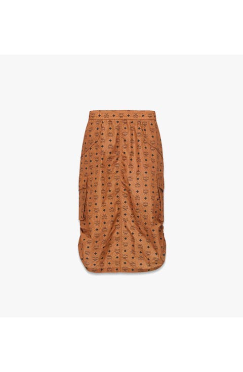 Monogram Print Skirt in ECONYL