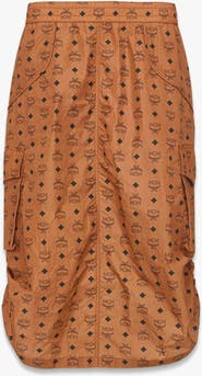MCM Monogram Print Skirt in ECONYL