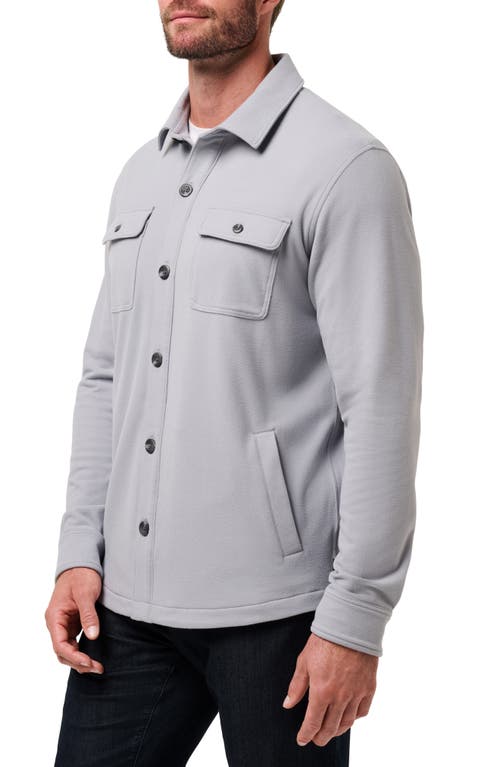 Travismathew Polar Fleece Shirt Jacket In Gray