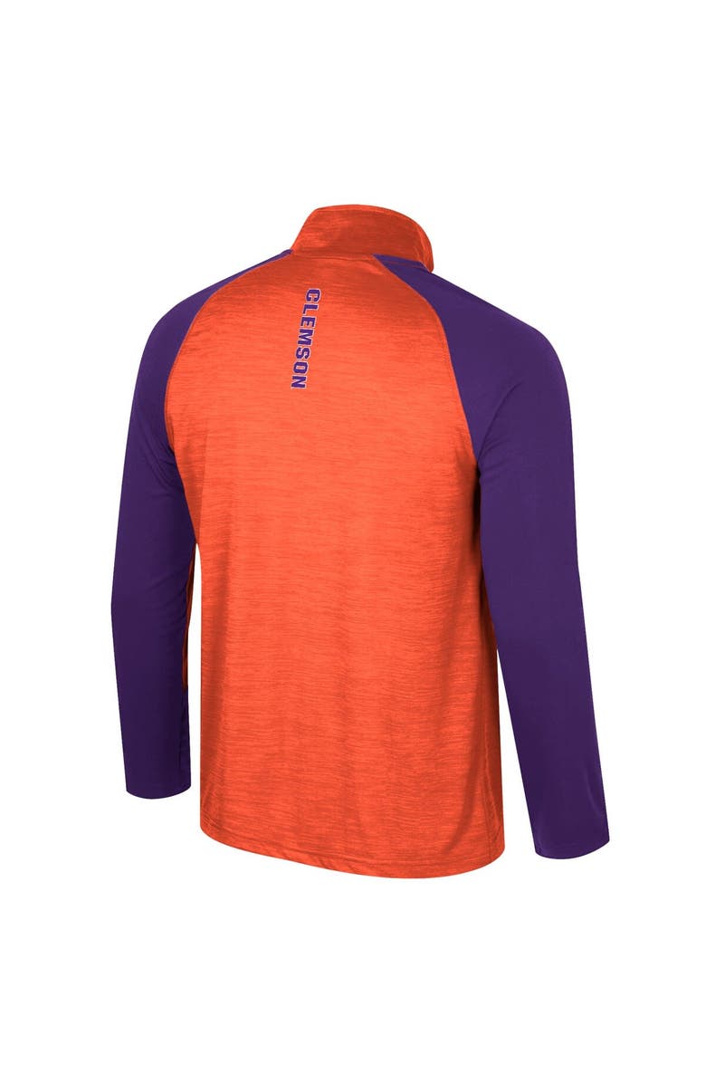 COLOSSEUM Men's Colosseum Orange Clemson Tigers Langmore Raglan Quarter-Zip Top, Alternate, color, Orange