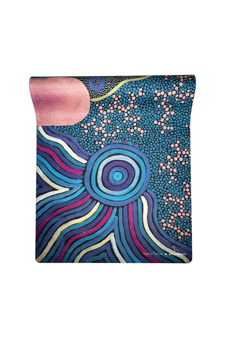 3mm Washable Workout Mat, Alternate, color, Deep purples, blues and orange