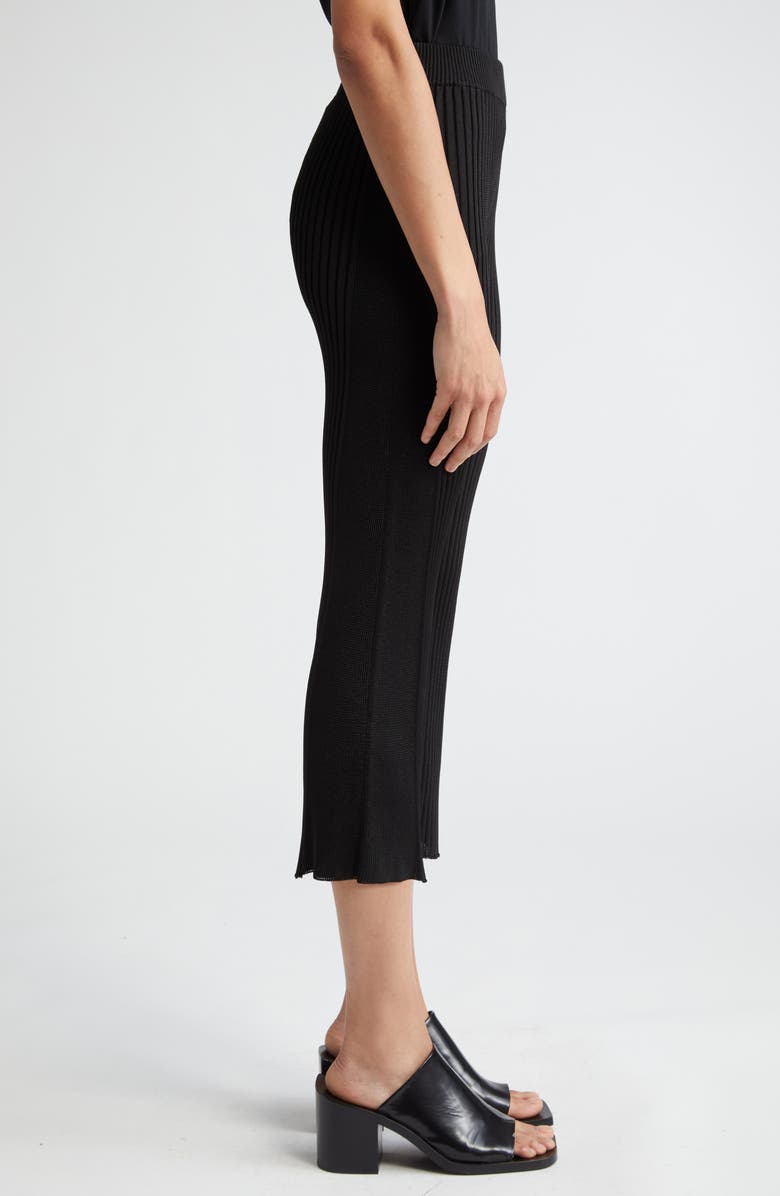 Jil Sander Rib Crop Pants, Alternate, color, Black