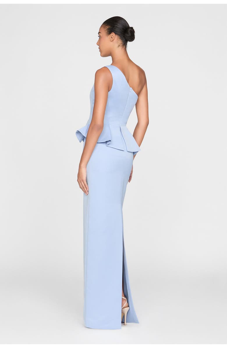 Theia Zenobia Duchess Satin Gown, Alternate, color, Serenity Blue