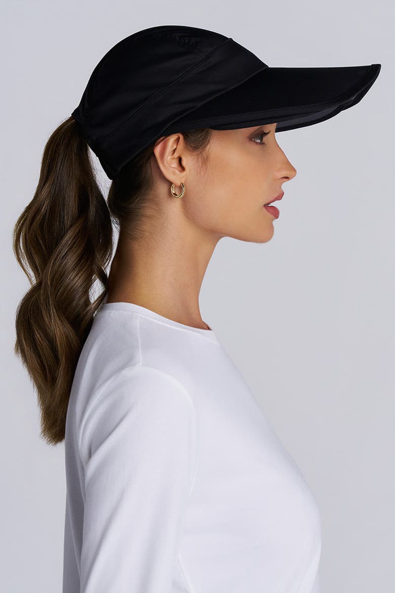 Women's Olivia Convertible Visor, UPF 50+ Sun Protection, Alternate, color, Black
