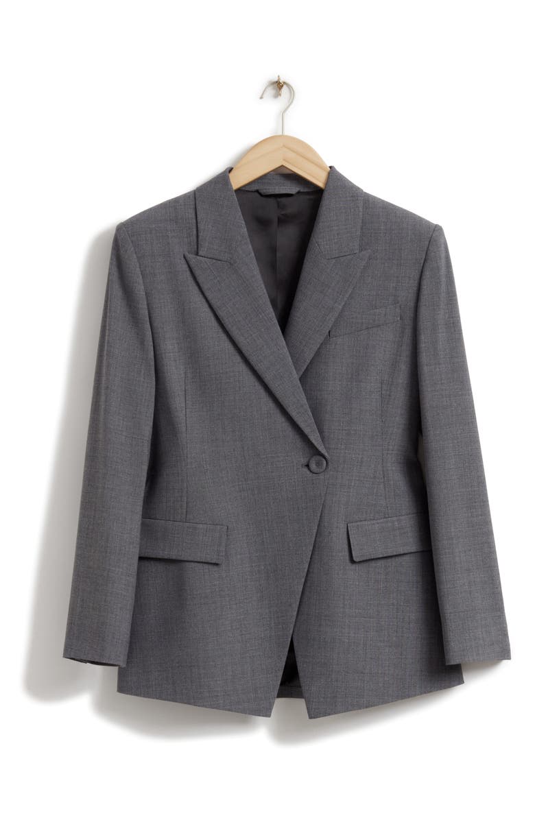 & Other Stories Asymmetric Double Breasted Blazer, Alternate, color,