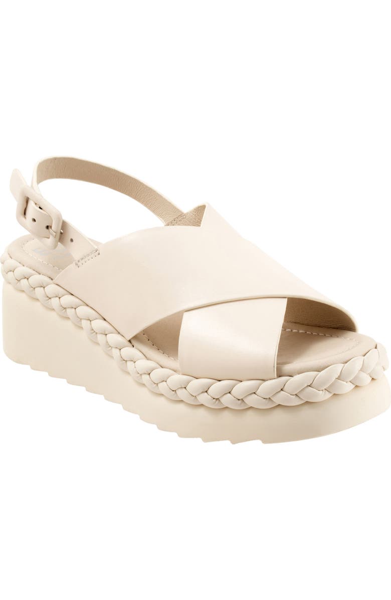 EOS FOOTWEAR Melia Platform Wedge Sandal, Main, color, Bone