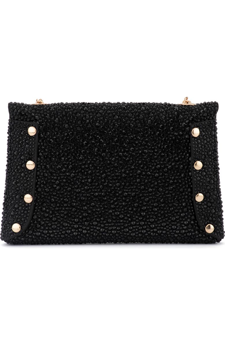 Olga Berg Hattie Crystal Shoulder Bag, Alternate, color, Black