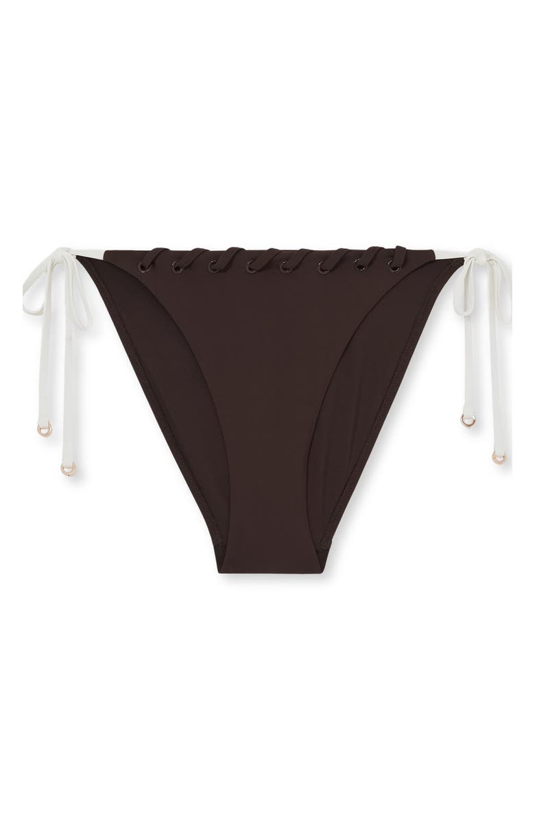 Reiss Sydney Bikini Bottoms, Alternate, color, Chocolate