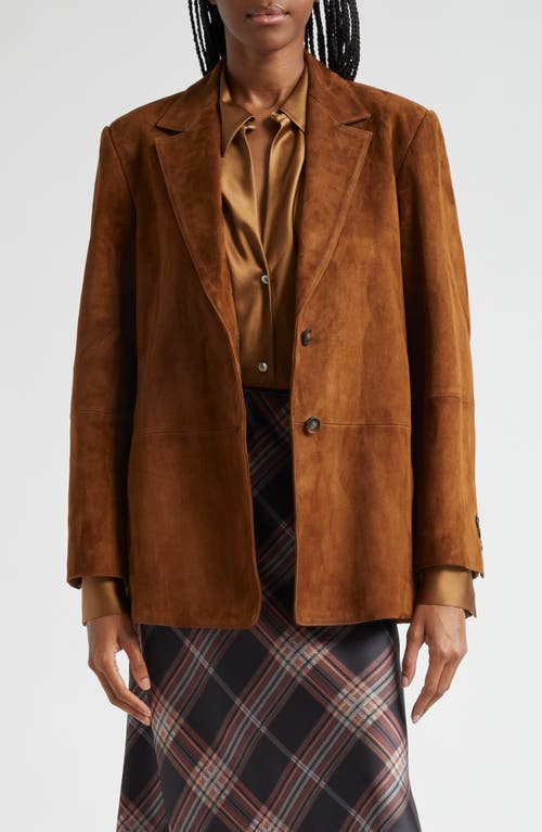 brown suede blazer dress Peoria Faux Suede Blazer main image 1