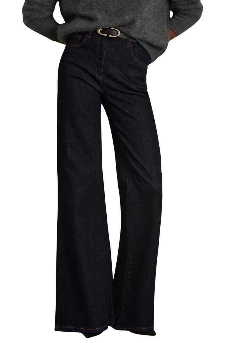 Bonnie Flare Jeans, Main, color, DARK BLUE