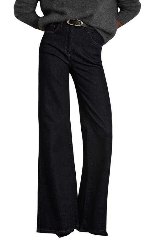 Reiss Bonnie Flare Jeans in Dark Blue 