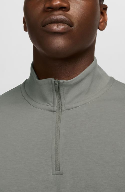 Nike Men's 24.7 Impossiblysoft Dri-fit 1/2-zip Top In Light Army/steel Green