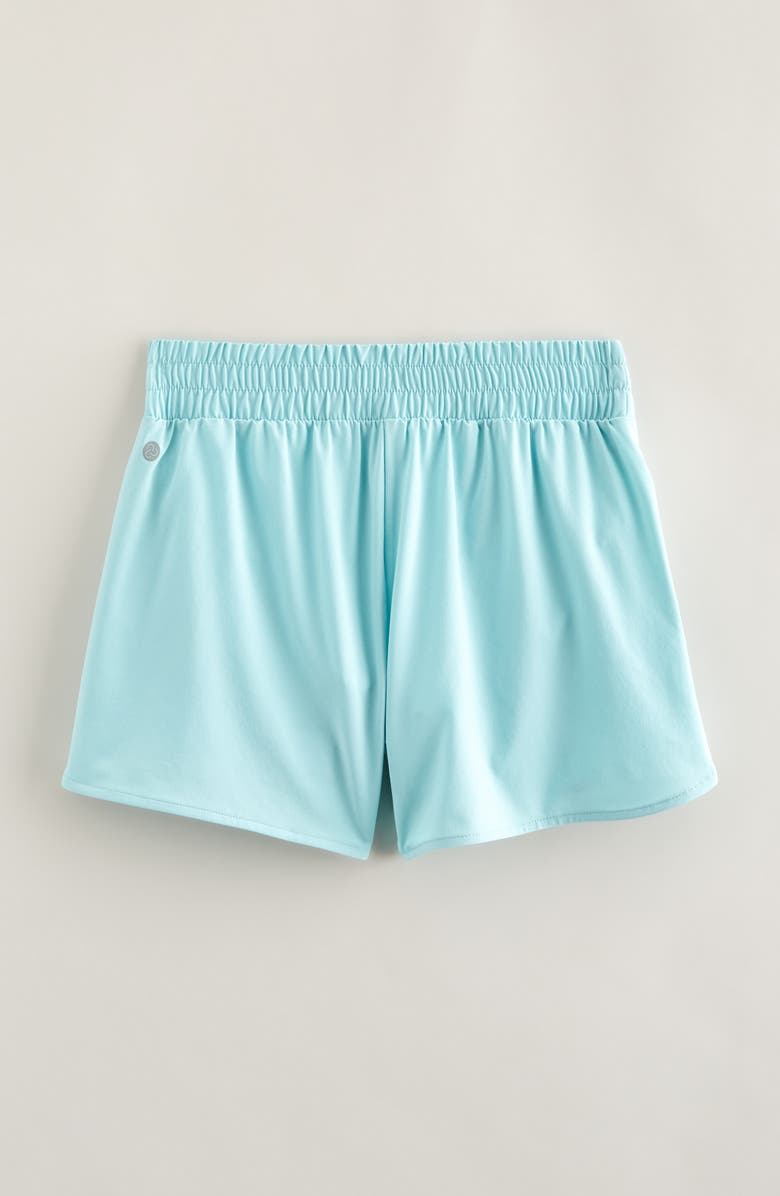 Zella Girl Kids' On Your Mark Shorts, Alternate, color, Teal Haze
