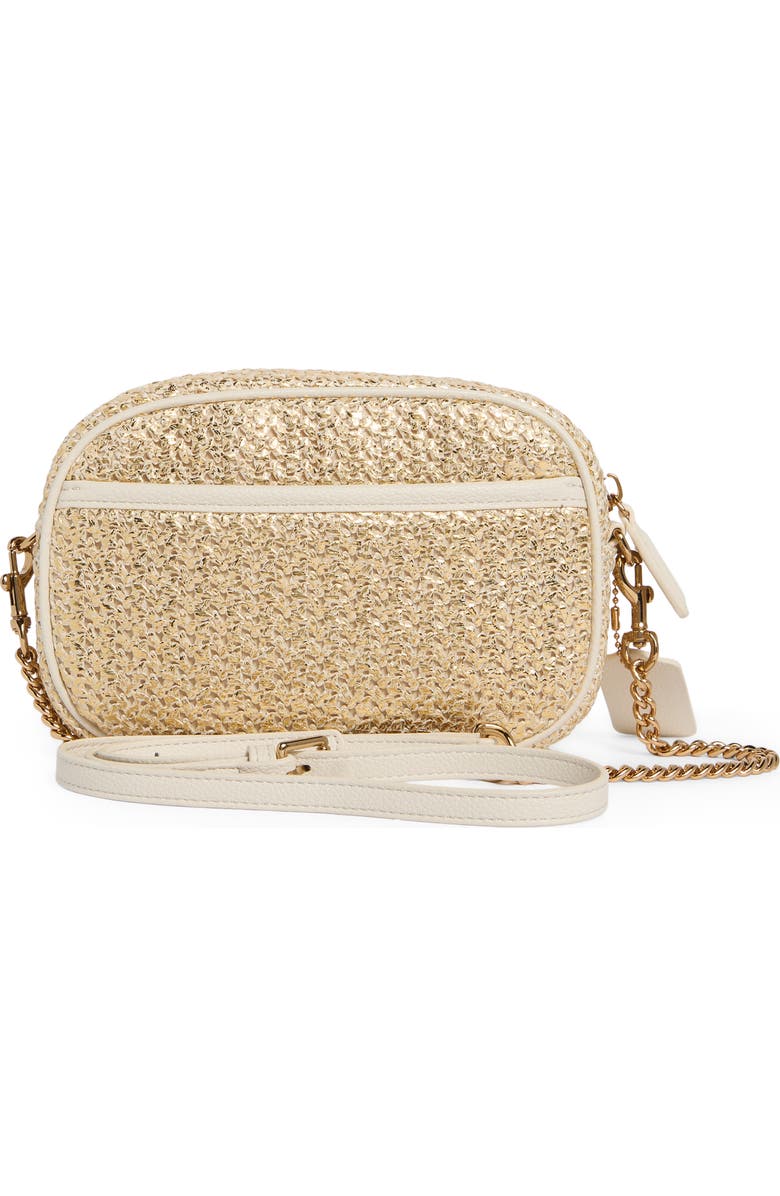 Kurt Geiger London Chiswick Faux Raffia Camera Bag, Alternate, color, Open Yellow