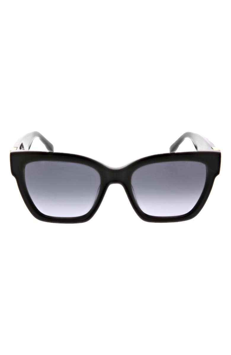 Oscar de la Renta 53mm Butterfly Sunglasses, Main, color, Black