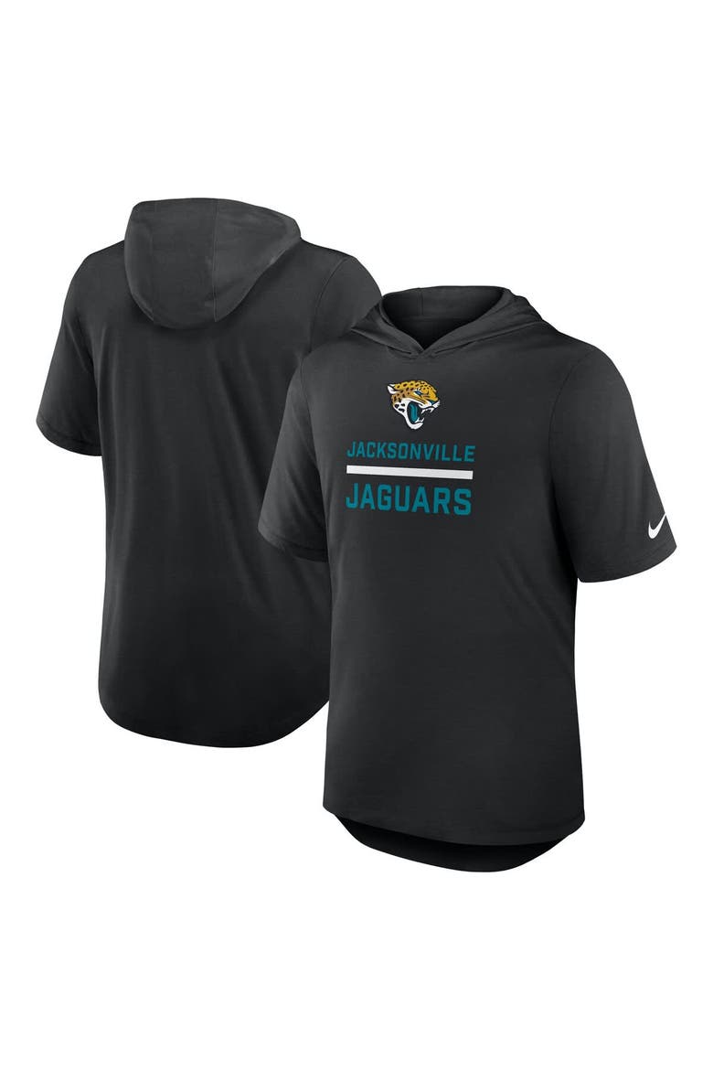 Men's Nike Black Jacksonville Jaguars Lockup Tri-Blend Hoodie T-Shirt, Main, color, Black